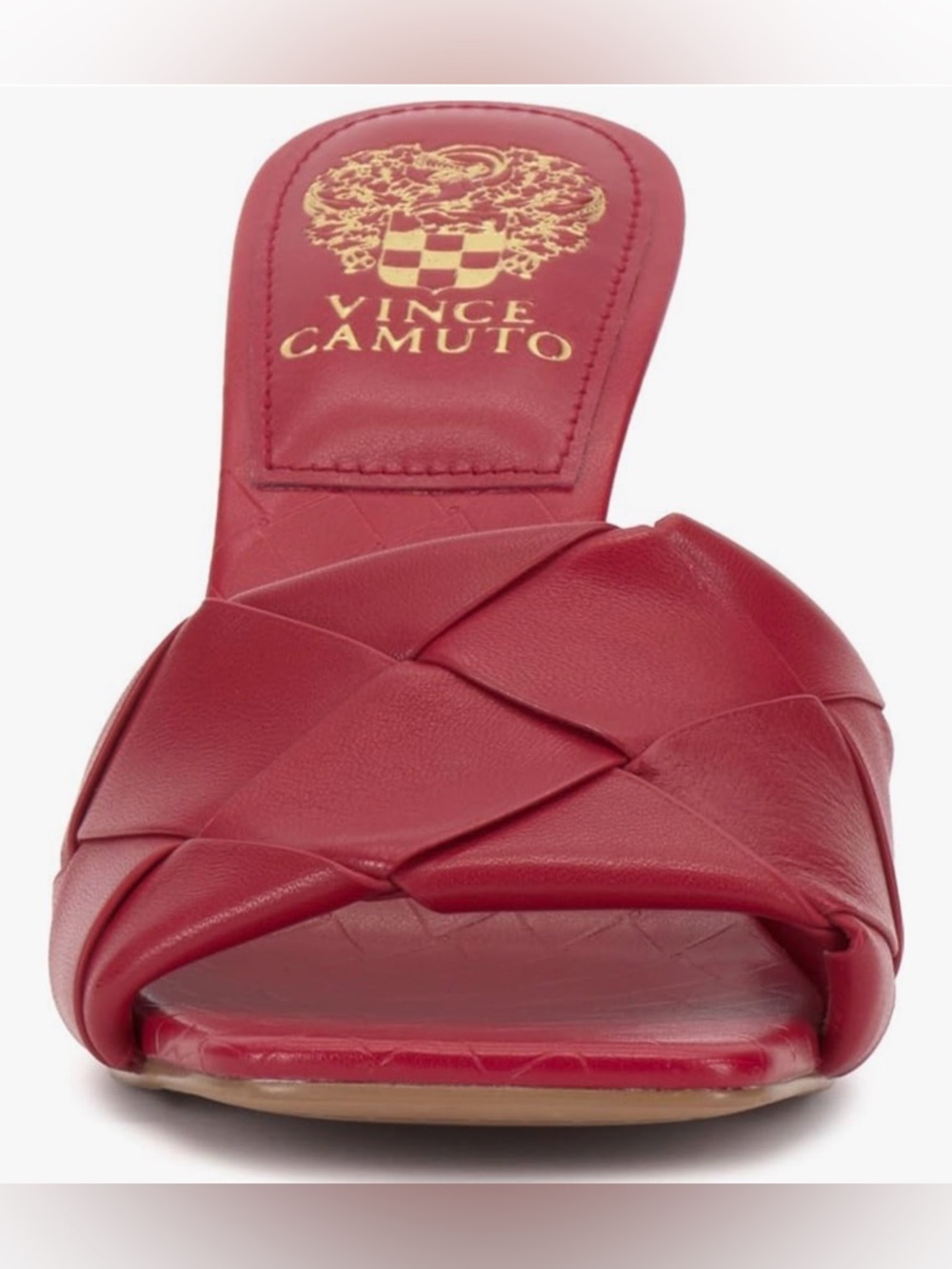 Vince Camuto NWOT Brelanie Braided Strap Sandal Red Mules Size 7 - Picture 5 of 11